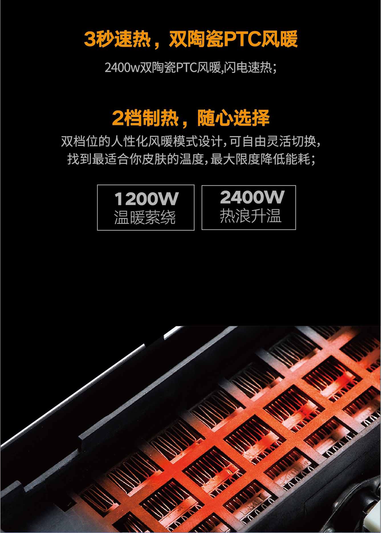 雙陶瓷PTC風暖